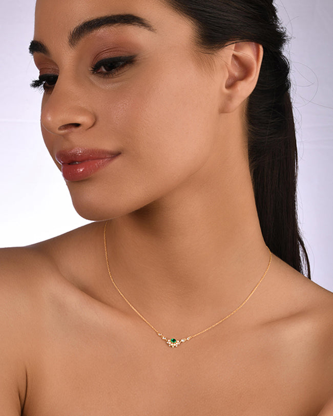 Pearl,Diamond and Emerald necklace
